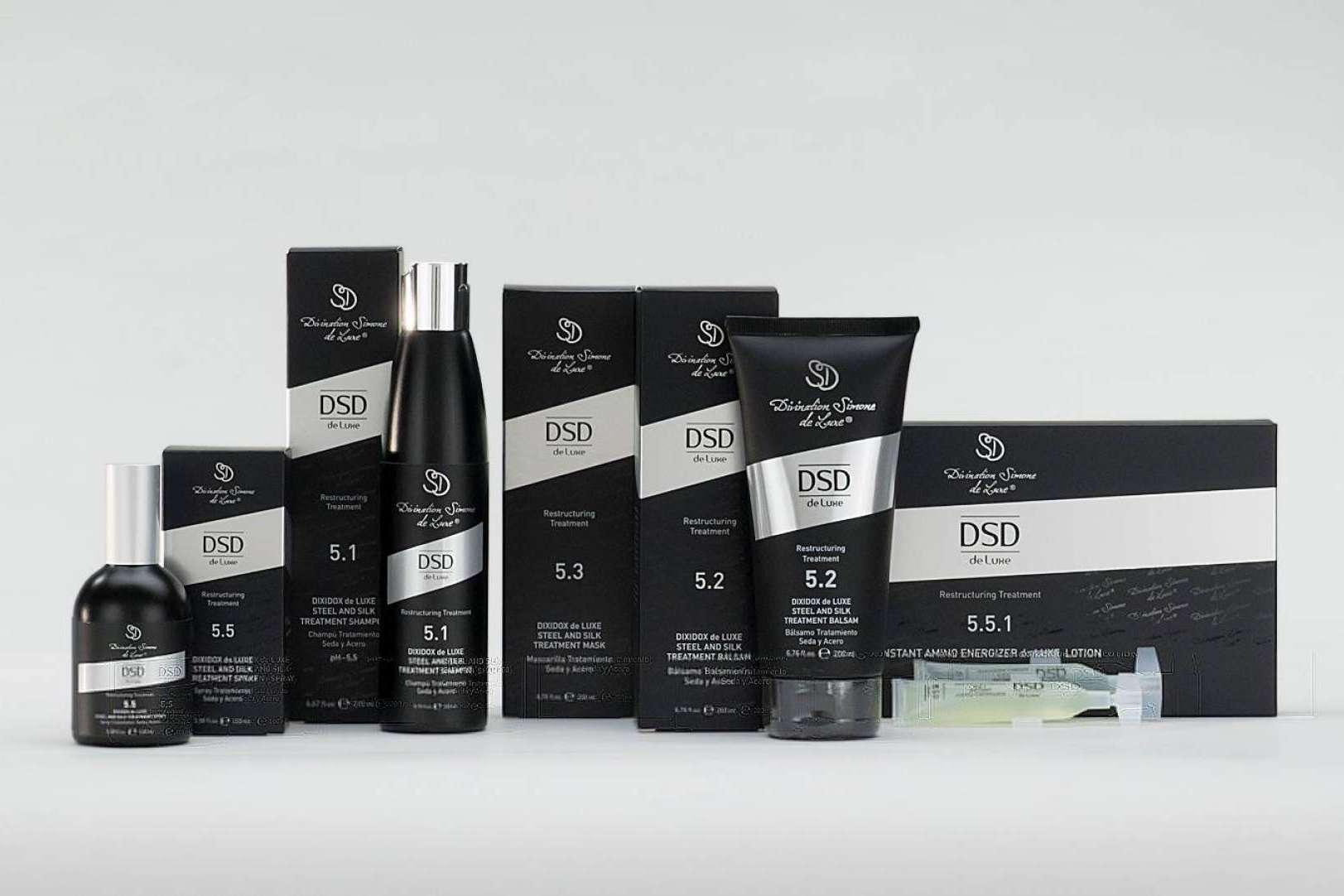 La línea 5 reestructurante de DSD de Luxe permite recuperar la calidad del cabello