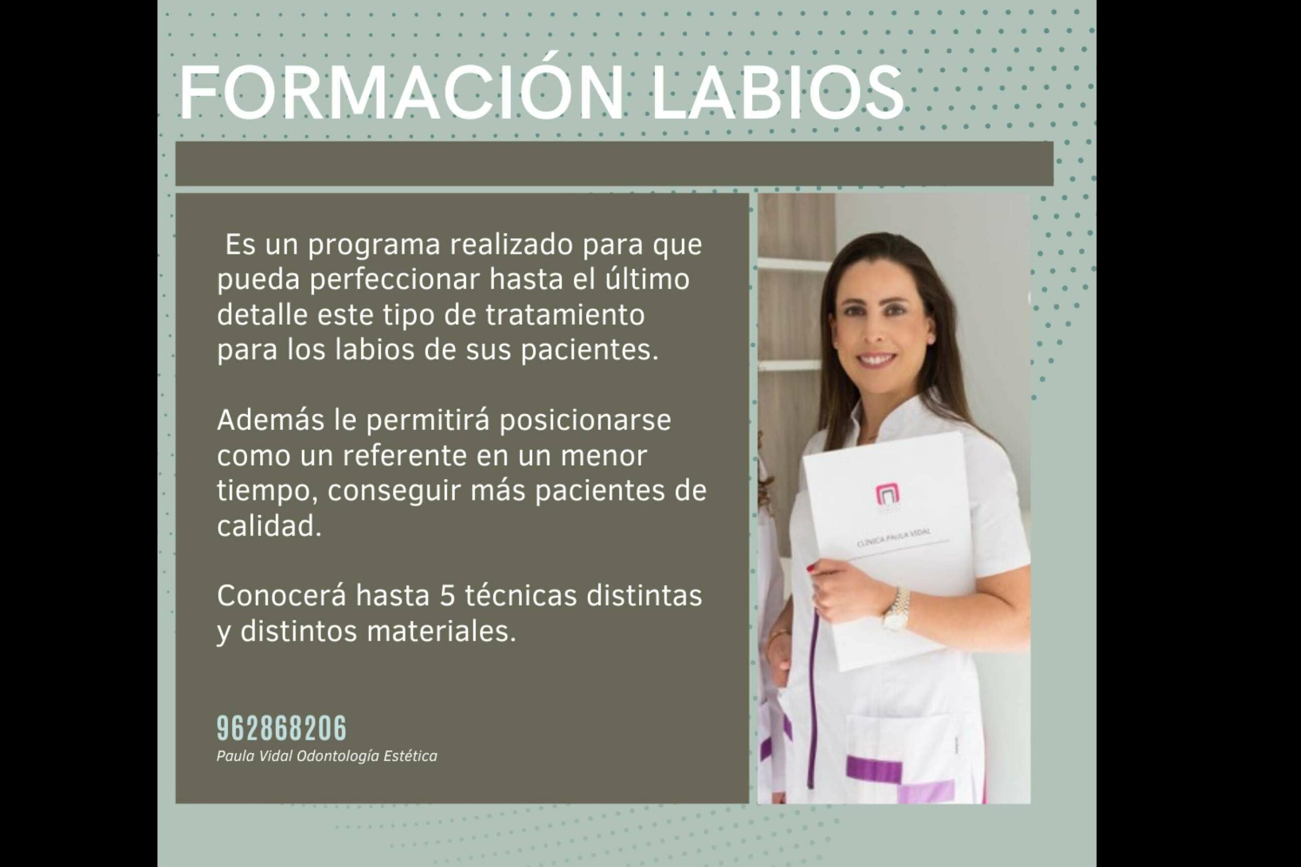 Clínica Paula Vidal ofrece un curso de relleno de ácido hialurónico para odontólogos