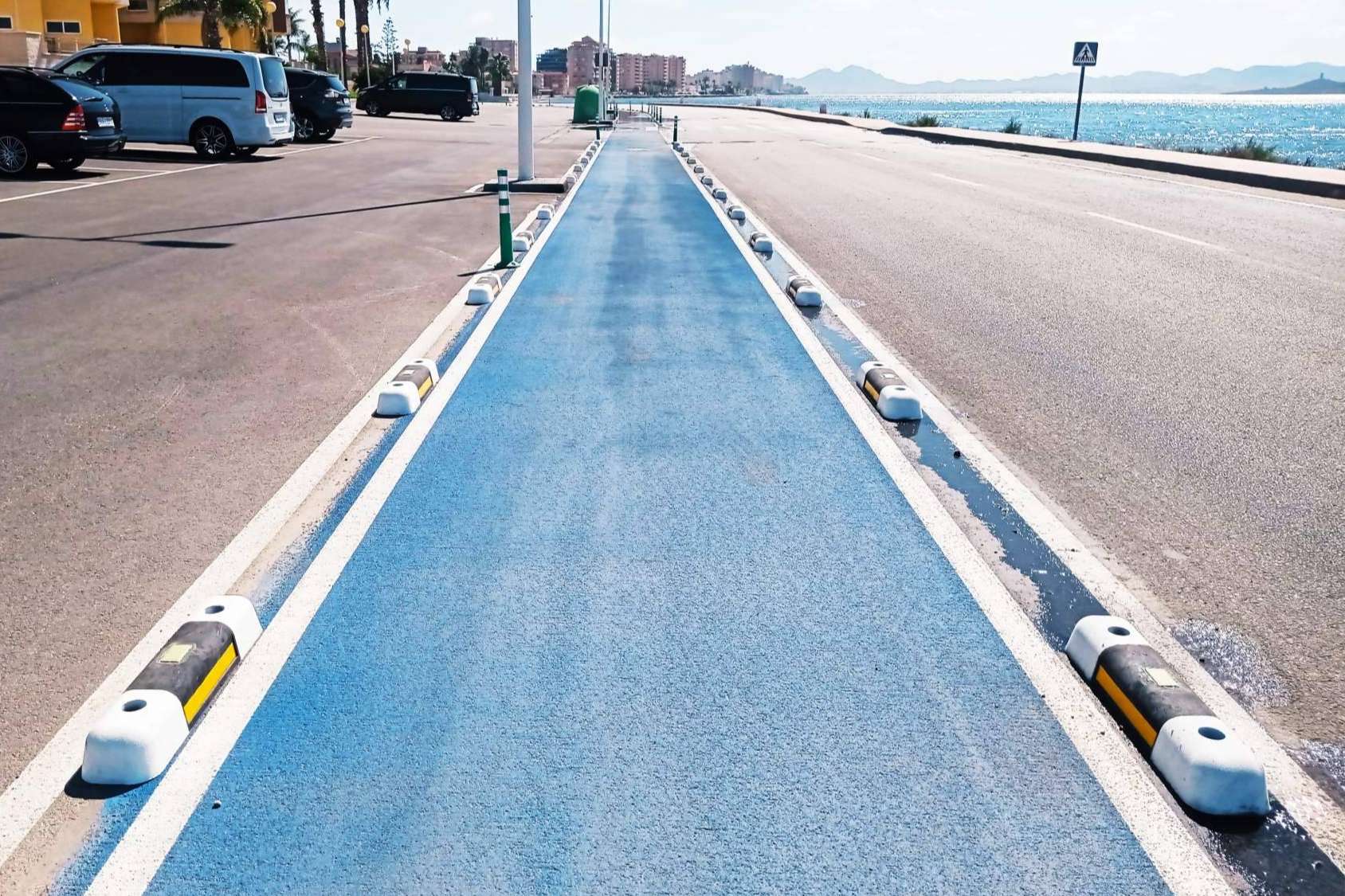 El carril bici en Murcia fabricado con materiales reciclados, por GB Solutions