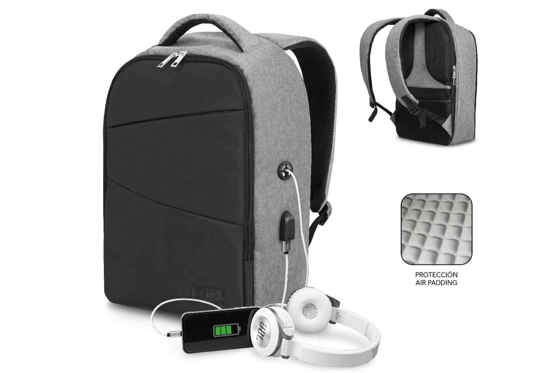 Para trasladar el portátil de un lado a otro con total comodidad y seguridad, SUBBLIM ofrece mochilas