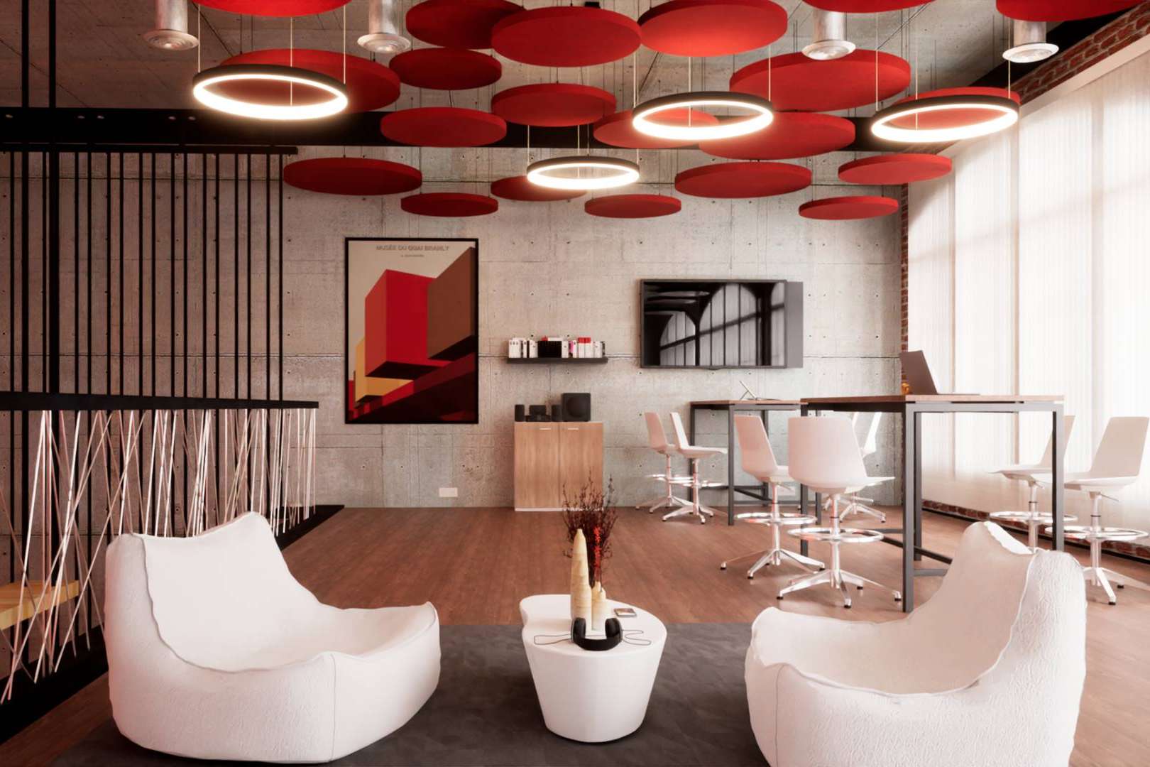 Acústica Decorativa permite incluir paneles acústicos decorativos para reducir el ruido en restaurantes y cafeterías