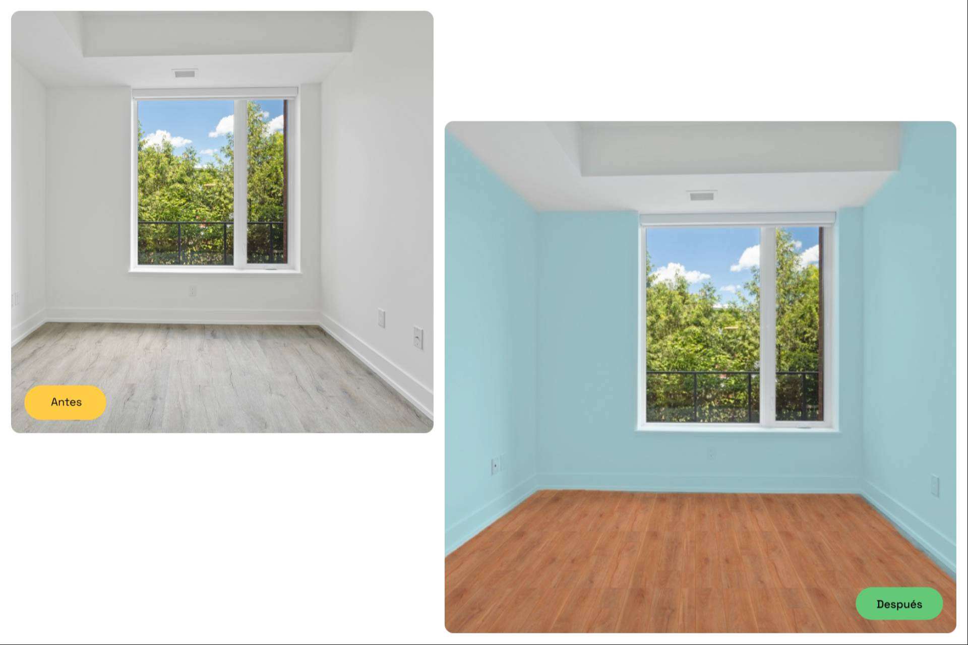 StageInHome da un paso más al home staging virtual mediante IA, incorporando la personalización de paredes y suelos