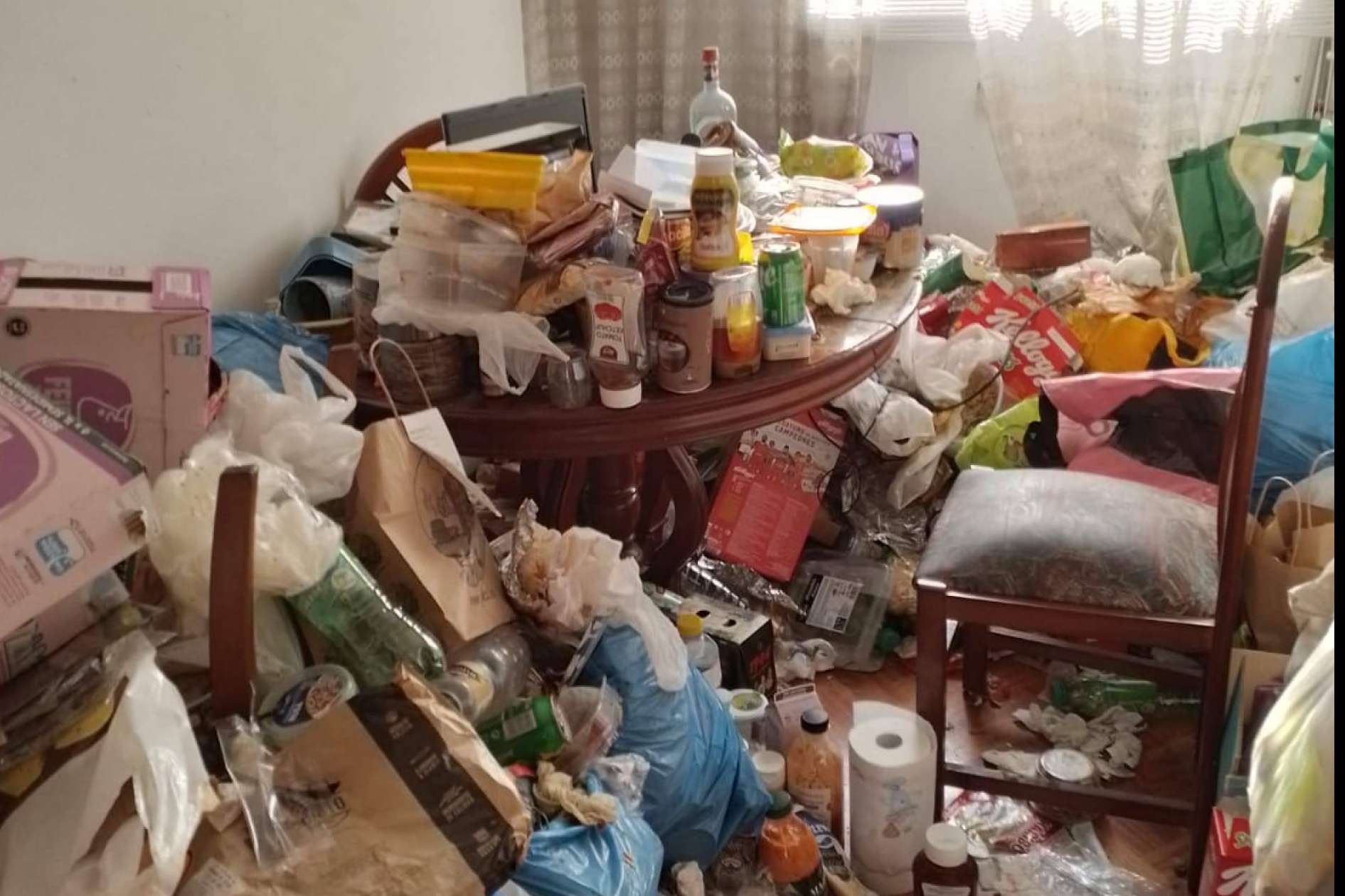 Cero miedo ante cientos de kilos de basura;  el día a día de los limpiadores extremos