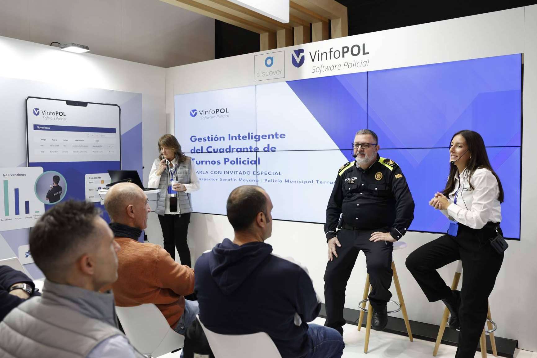 Los software policiales VinfoPOL y Discover rompen récords de asistencia en SICUR 2024