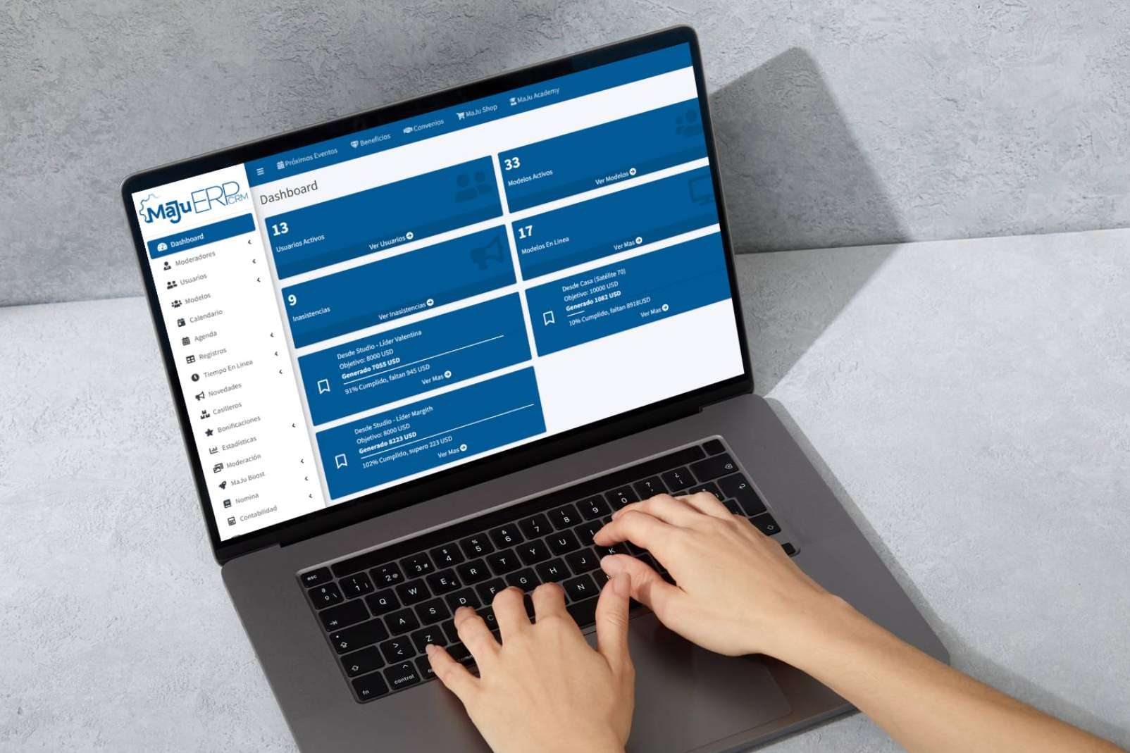 Planes y funcionalidades de MaJu ERP-CRM