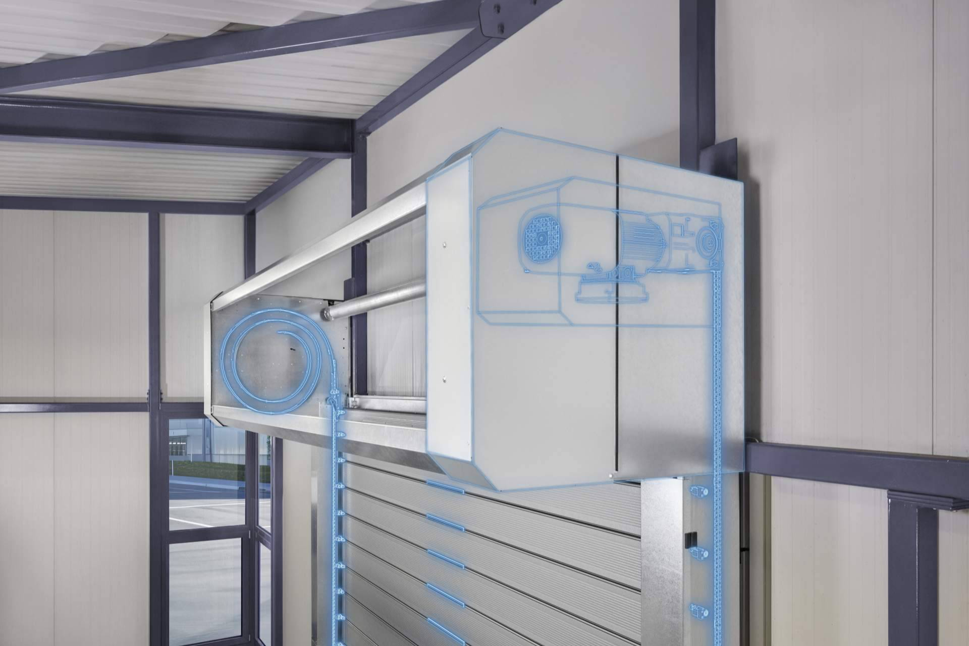 ASSA ABLOY presenta RT1000, la nueva puerta enrollable espiral con tecnología de alta velocidad