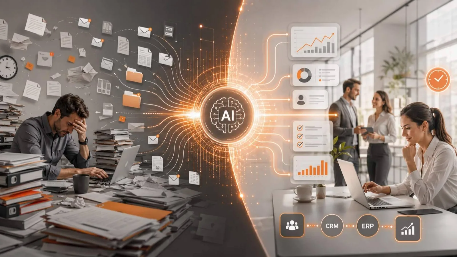 La inteligencia artificial para empresas permite reducir el trabajo manual y mejorar la eficiencia operativa